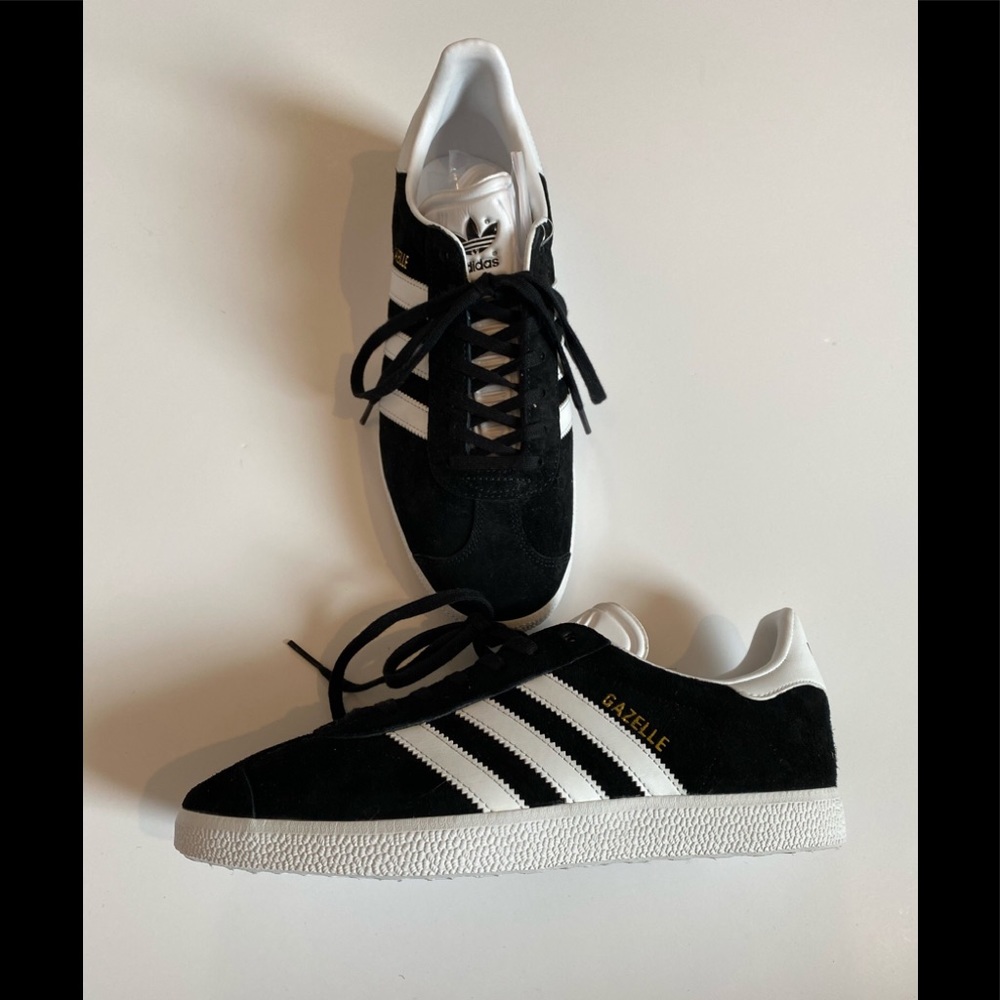 NWT Adidas Gazelle Black Suede Sneakers